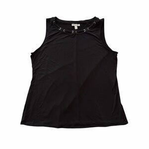 Dana Buchman Black Tank Top with Grommet Accents